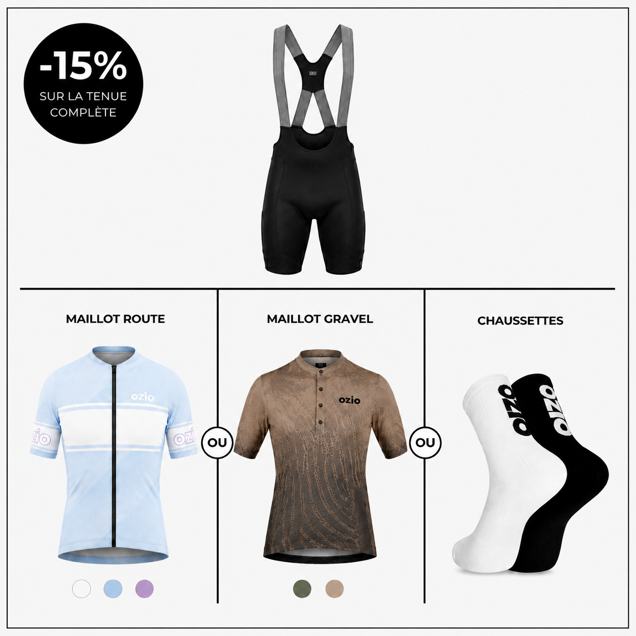 Bundle Homme : Cuissard + Maillot + Chaussettes