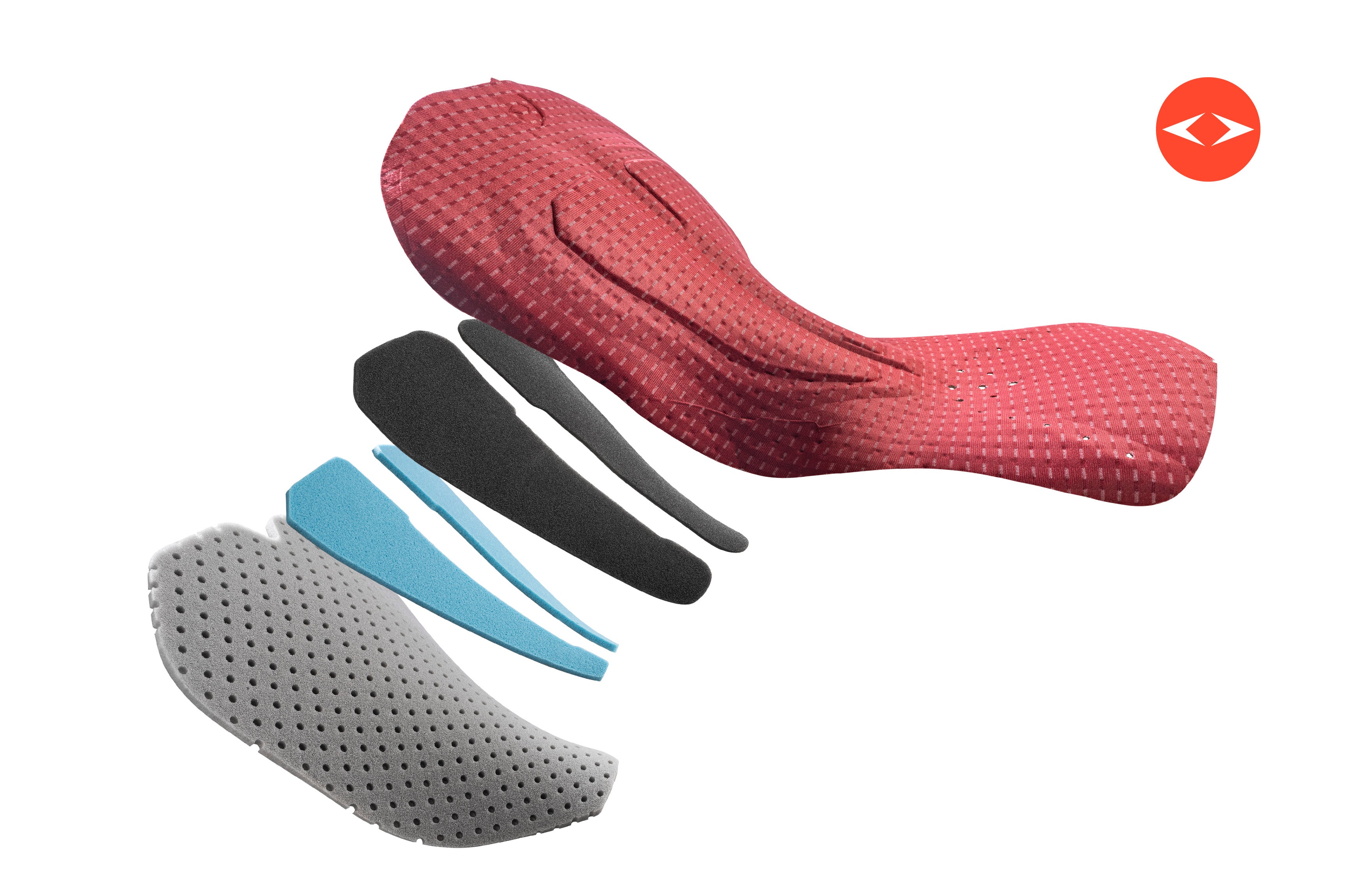 Détail insert peau de chamois cuissard vélo gel haute densité longue durée elastic interface road performance peloton confortable au delà de 9 heures 