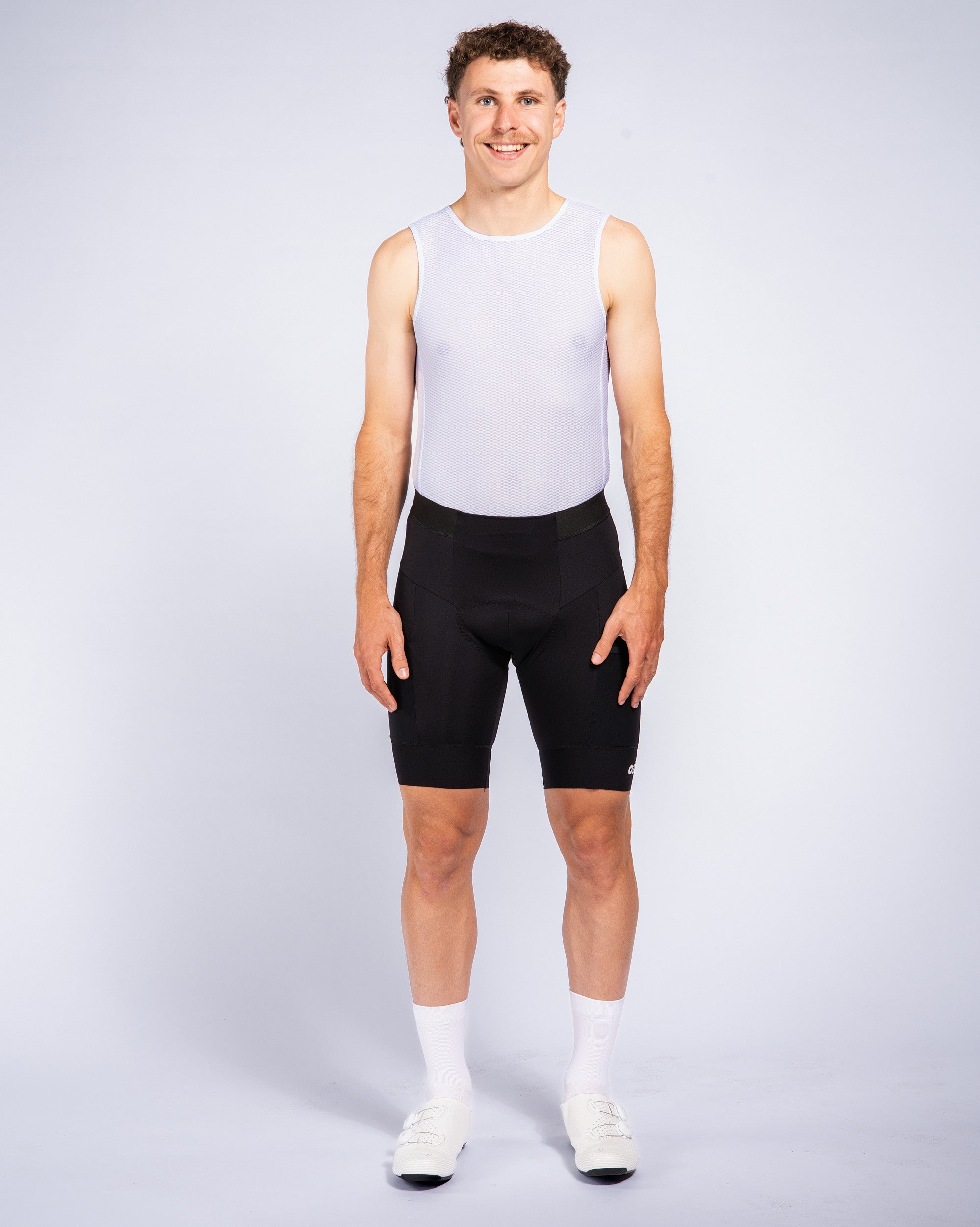 Cuissard vélo homme Titan Ozio longue distance sans bretelles vue avant